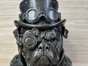 Steampunk Bulldog Bust High Detail