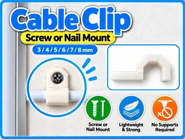 Cable Wall Clips – Screw & Nail Mount | 3–8 mm