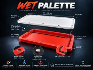 Magnetic Wet Palette | TPU Seal | 24h Tested