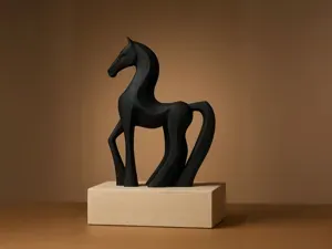 Modern Abstract Horse Sculpture – Minimalist Art