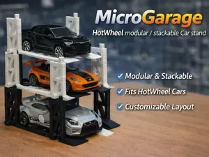 MicroGarage - HotWheel modular/stackable Car stand