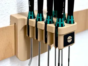 Wera 8 pcs Micro Screwdriver Holder - French Cleat