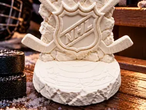 NHL Hockey Logo Display Stand – Crossed Sticks