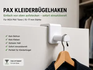 PAX Kleiderbügelhaken – Einfach aufstecken,fertig!