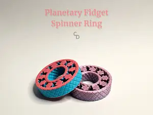 Planetary 12 Helix Gear Fidget spinner ring