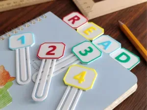 School Clip Bookmarks - Alphabet & Numbers Set