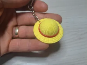 Luffy’s Straw Hat Keychain – One Piece Inspired