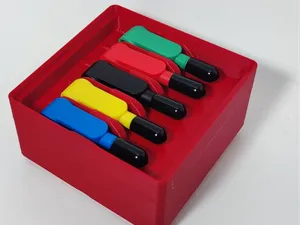 Gridfinity Case for 5x Magnetic Test Probes 4x4 6U