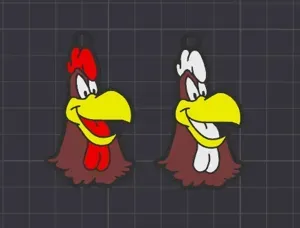 cartoon character foghorn leghorn keychain / necklace charm(free for commercial use)