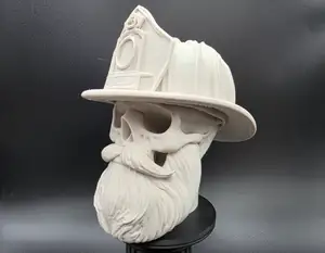Bearded Fireman Skull (Standing Version)
