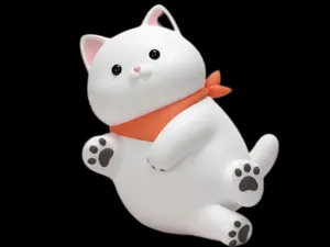 戴围巾的可爱小猫
