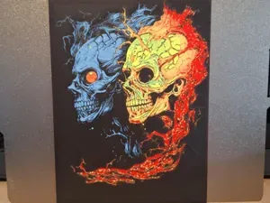 The skulls of fire and ice - hueforge