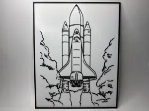 Space Shuttle Launch - Blueprint - Poster