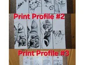 Dogs Set of 13 lol Hueforge Bookmarks Black/White