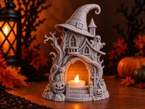 Witch’s Haunted House LED Tealight Holder