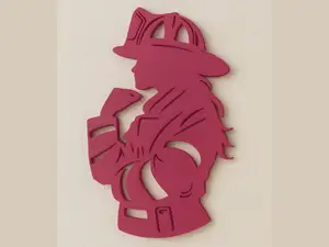Firefighter wall decoration