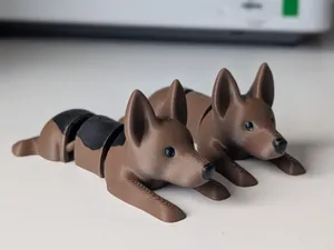 Mini German Shepherd Dog - Articulated Animal