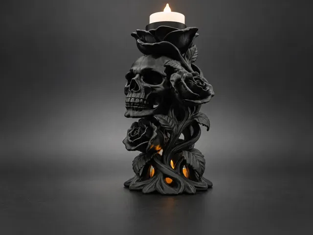 Thorns of the Dead – Skull and Rose Tea Light — Фото 3 из 13