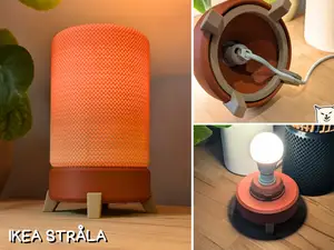 Schlichte Lampe mit undurchsichtigem Korbmuster