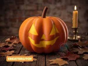 Smiling Jack-o’-Lantern Pumpkin Halloween Decor