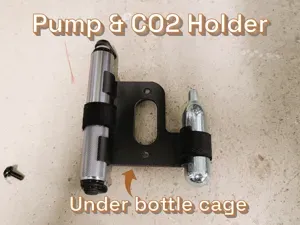 Pump and CO2 Holder (under bottle cage, Lezyne)