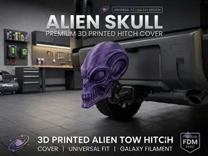 Alien Skull Tow Ball Hitch Cover Cap