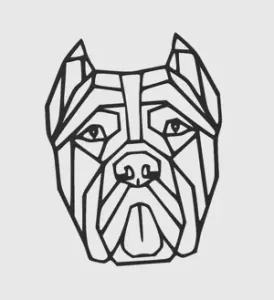 2D Low poly Cane corso