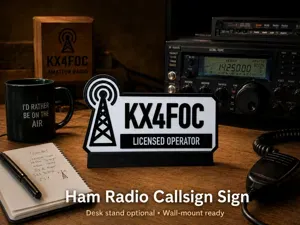 Customizable Ham Radio Callsign Sign