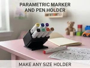 Parametric Pen & Marker Holder - Customizable