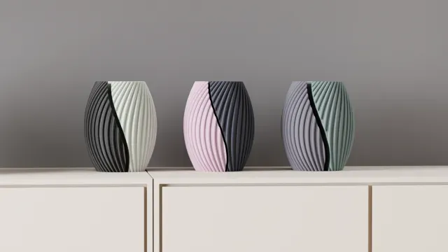 Modern Vase. Two Part Aesthetic Vase. Easy print — Image 7 of 9