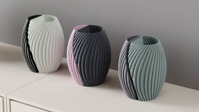 Modern Vase. Two Part Aesthetic Vase. Easy print — Image 2 of 9