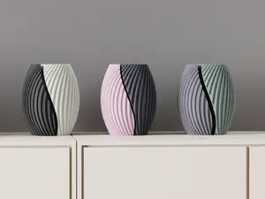 Modern Vase. Two Part Aesthetic Vase. Easy print