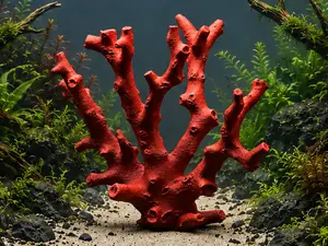 Corallium Rubrum Coral Branch #3 - Aquarium Decor