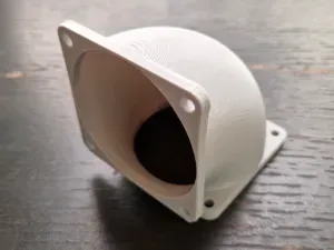 60mm 90° elbow adapter for PC Fan airflow routing