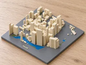 Miami Downtown Waterfront - 3D City Map | AMS 3MF