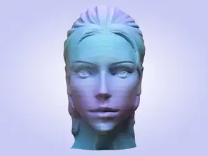 Classic Female Head Statue