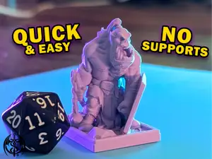 Supportless Orc Soldier - TTRPG miniature