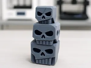 Schatten-Schädelwürfel-Totem