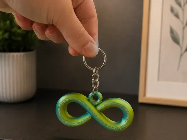 Premium Infinity Symbol Keychain-Elegant 3D Print