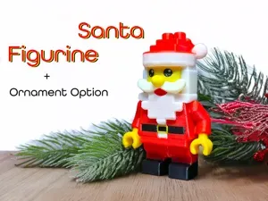 Brick Santa Figurine + Ornament (Free License)