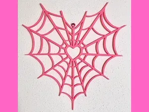 Heart spiderweb wall decoration