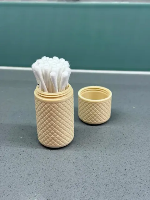 Useful Q-Tip Cotton Swab Travel Container -Knurled — Image 2 of 3