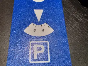 Blue Parking Disc – European Time Parking Clock