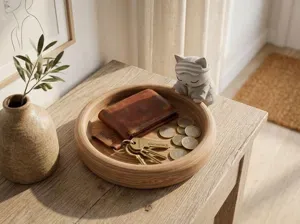 Sleepy Kitten - Decorative Key & Coin Bowl