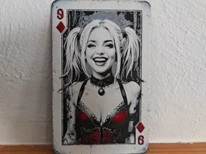 Hueforge Harley Quinn playing cards
