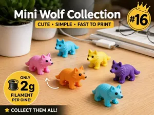 Mini Wolf Fidget - Micro Zoo