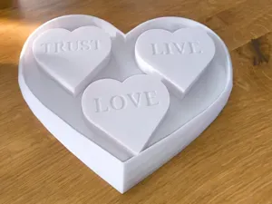 Heart Tray with Engraved Jewelry Boxes