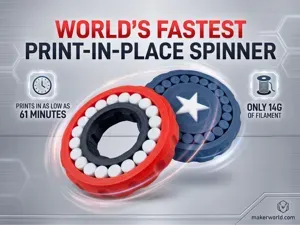 The Worlds Fastest Print in Place Fidget Spinner