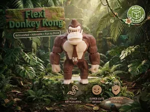 Flexi Donkey Kong Print in Place Articulated Fig