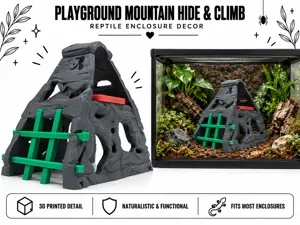 Playground Mountain hide and climb, Reptile decor
